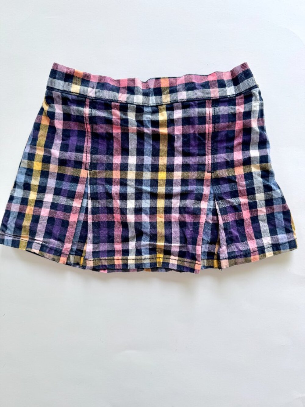 Toughskins Girls Plaid Pleated Skort 3T Cotton